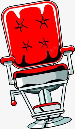 手绘红色座椅素材