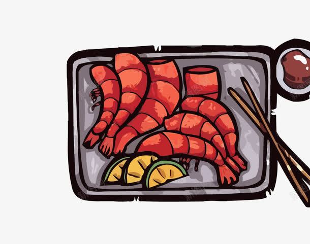 一盆美味的虾png免抠素材_88icon https://88icon.com 卡通 美食 虾