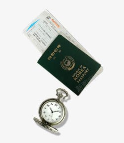 护照机票怀表素材
