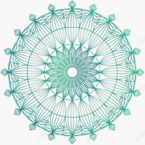 手绘绿色圆形花纹图案png免抠素材_88icon https://88icon.com 图案 手绘 花纹