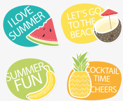 手绘水果矢量图素材