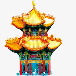 彩色琉璃亭子高清图片
