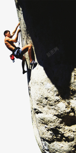 男孩攀岩攀登素材