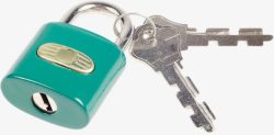 绿色钥匙锁素材