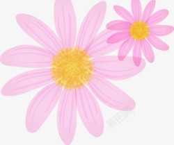 粉色朦胧花朵手绘素材
