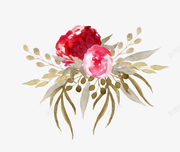 花纹png免抠素材_88icon https://88icon.com PNG 大红色 水彩 素材 花纹 花饰