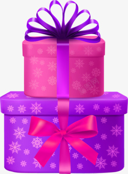 紫红色唯美礼物盒素材
