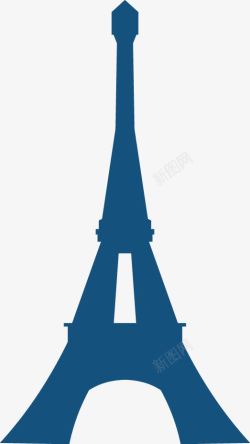 PPT创意旅游巴黎铁塔素材
