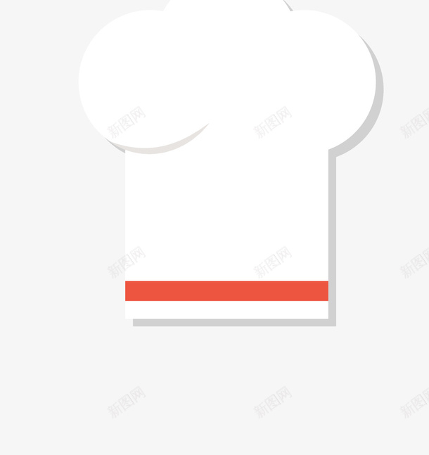 高级厨师帽手绘图png免抠素材_88icon https://88icon.com 厨师 白色厨师帽 简图 红色线条 餐厅 高级厨师帽