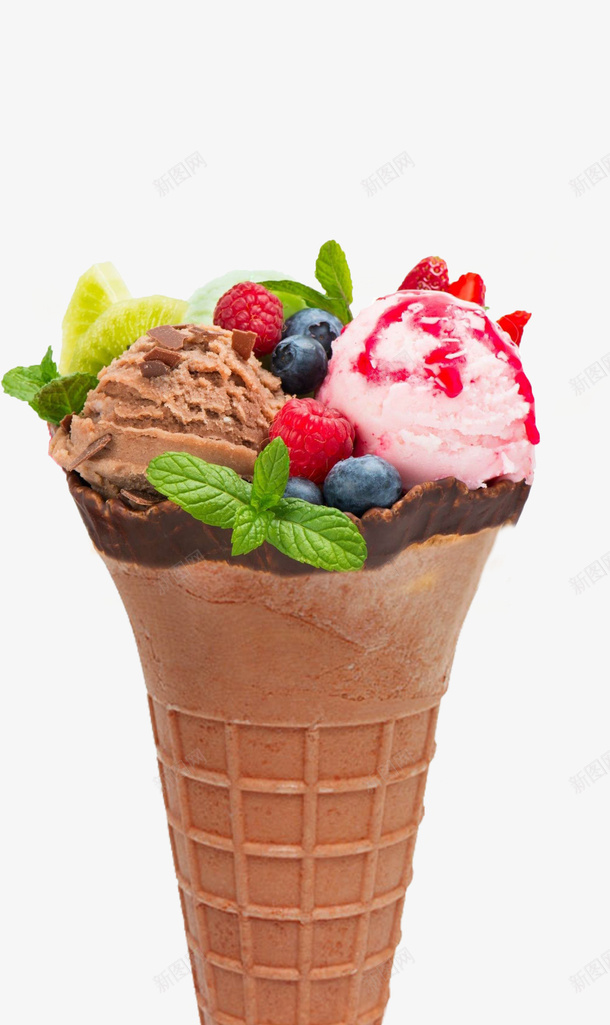 山莓草莓蓝莓冰淇淋png免抠素材_88icon https://88icon.com 冰淇淋 山莓 甜品 甜筒 香草甜筒