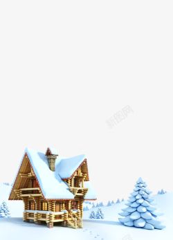雪中小木屋雪中小木屋高清图片