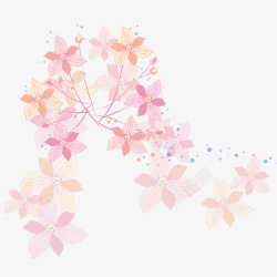 精美粉色花瓣装饰图案矢量图素材