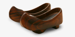 传统复古木鞋素材