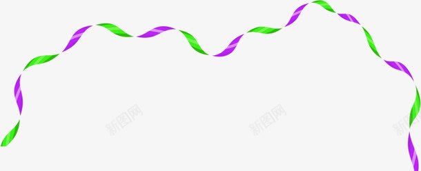 绿紫色手绘圣诞丝带装饰png免抠素材_88icon https://88icon.com 丝带 圣诞 紫色 装饰
