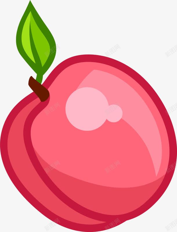 红色卡通苹果png免抠素材_88icon https://88icon.com 卡通 水果 简约 红色 美食 苹果 装饰图案
