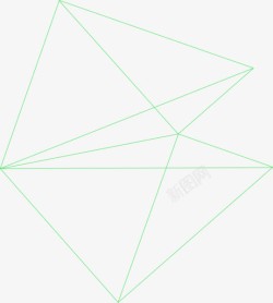 绿色线条几何体素材