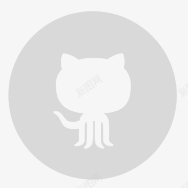 圈GitHub灰色自由社会图标图标