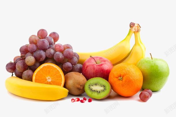 一堆可口美味的水果png免抠素材_88icon https://88icon.com 一堆可口 大香蕉大 维生素 美味的水果 葡萄 香蕉
