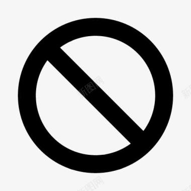 白色禁止符号禁止符号图标图标