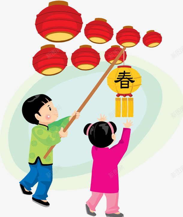 春节卡通png免抠素材_88icon https://88icon.com 红色春节卡通儿童