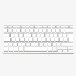 白色质感商务键盘矢量图素材