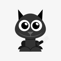 黑猫png免抠素材_88icon https://88icon.com 扁平化 猫 黑色