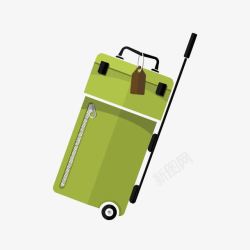 绿色行李箱素材