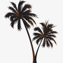 卡通植物沙滩椰子树素材