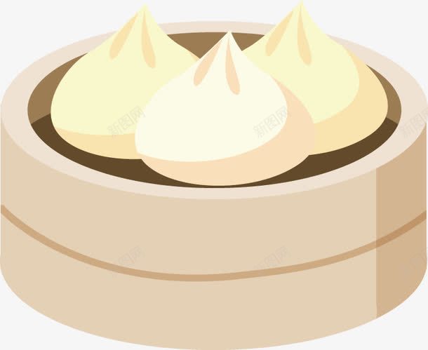 手绘小笼包食物png免抠素材_88icon https://88icon.com 小笼包 手绘 食物