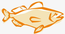 黄色小鱼简笔画素材