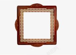 古典中国风红木框元素素材