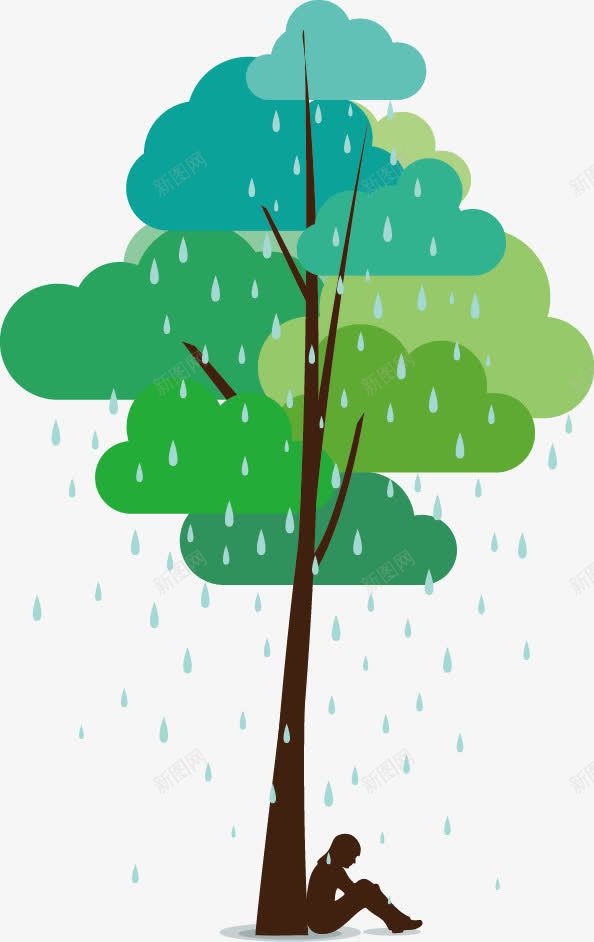 雨天的下午承认png免抠素材_88icon https://88icon.com 下雨 树