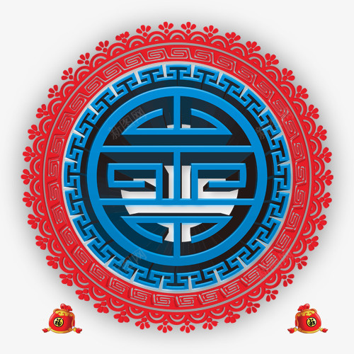 古典镂花装饰背景psd免抠素材_88icon https://88icon.com 古典 红色 背景装饰 蓝色 镂花