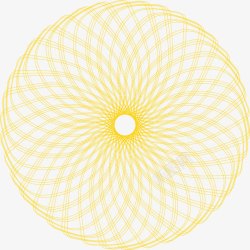 黄色螺旋花纹图素材
