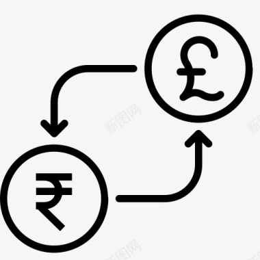 企业形象下载转换货币印度钱英镑卢比以货币兑图标图标