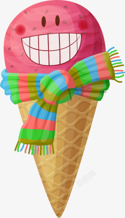 卡通可爱冰淇淋矢量图素材