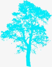 蓝色大树地产海报装饰素材