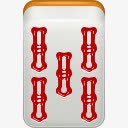 红色的朵拉麻将mahjongicons图标图标