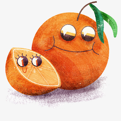 卡通橙子png免抠素材_88icon https://88icon.com 卡通 手绘 橙子 水果