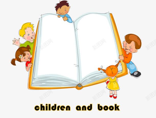 围绕着书本的小孩子png免抠素材_88icon https://88icon.com psd素材 书本 小孩子 平面