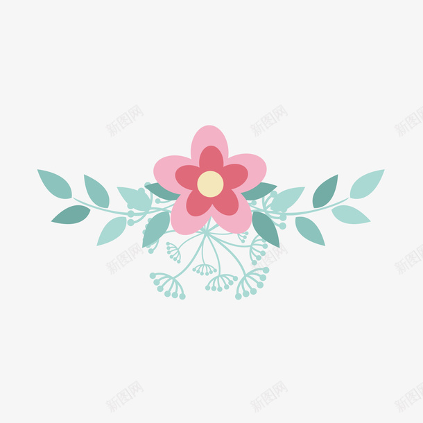 贺卡装饰花矢量图ai免抠素材_88icon https://88icon.com 矢量贺卡装饰花 矢量图