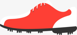 卡通红色足球鞋素材
