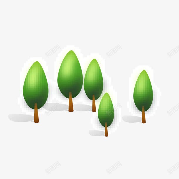 植物png免抠素材_88icon https://88icon.com 卡通 树丛 植物 绿色