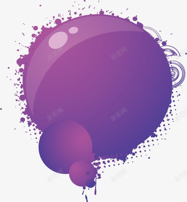 装饰精美手绘浮动框png免抠素材_88icon https://88icon.com 浮动框 精美 紫色