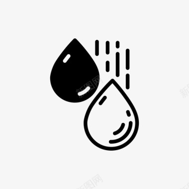 液体填充水水滴液体图标图标