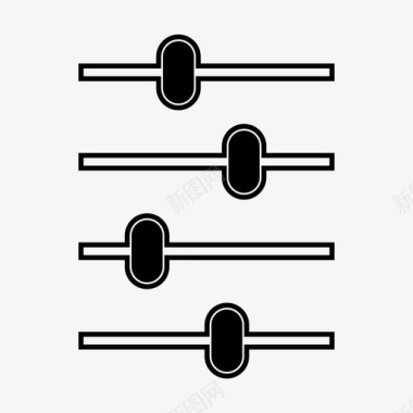 无线电调谐器均衡器混音器音乐图标图标