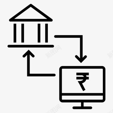 兑换icon网上支付网上银行货币兑换图标图标