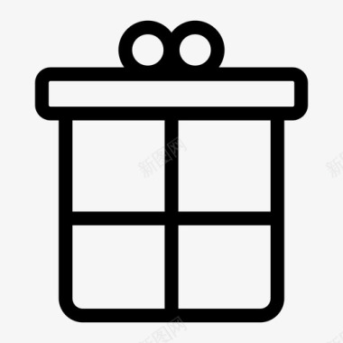 礼品盒生日派对商务购物图标图标