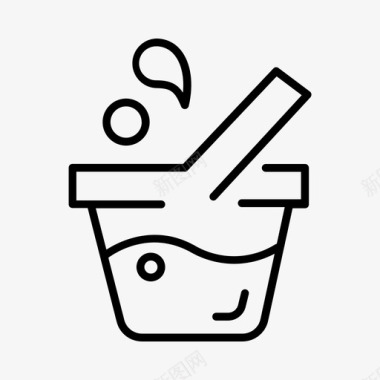 水桶清洁剂容器图标图标