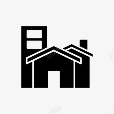 房地产建筑电子商务图标图标